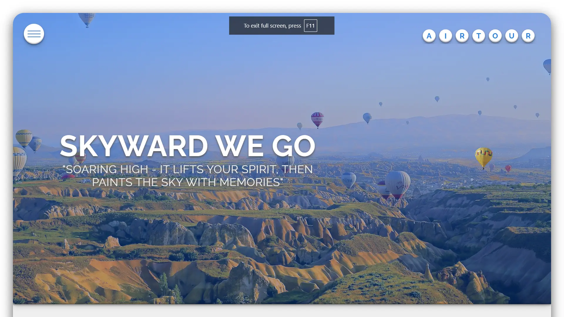 AirTour Booking System - Comprehensive travel booking platform for air balloon tours