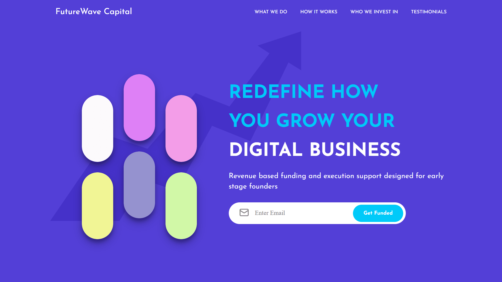 FutureWave Capital - Innovative product showcase for a cutting-edge tech capital company