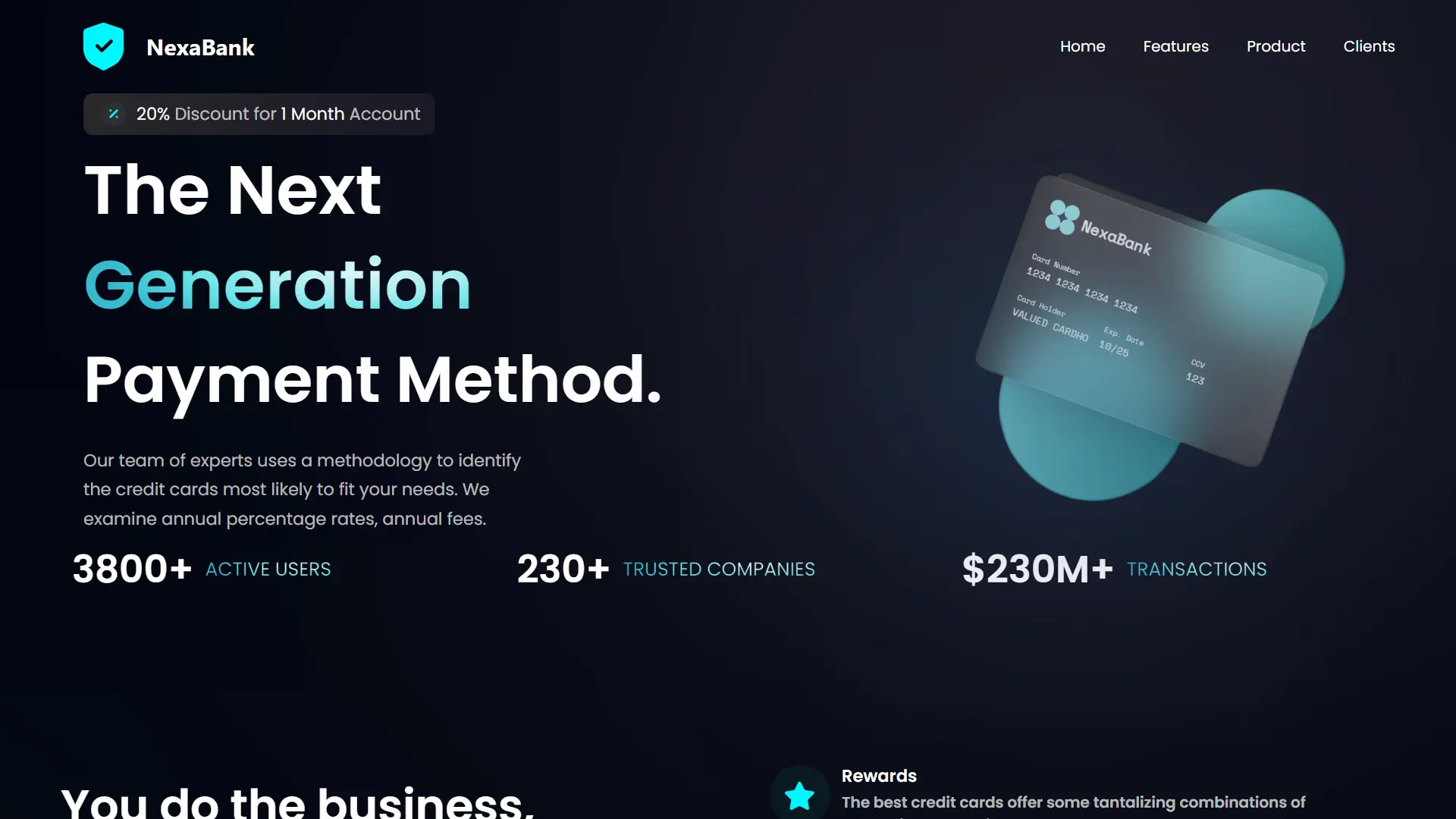 NexaBank Platform - Modern user-friendly online banking interface