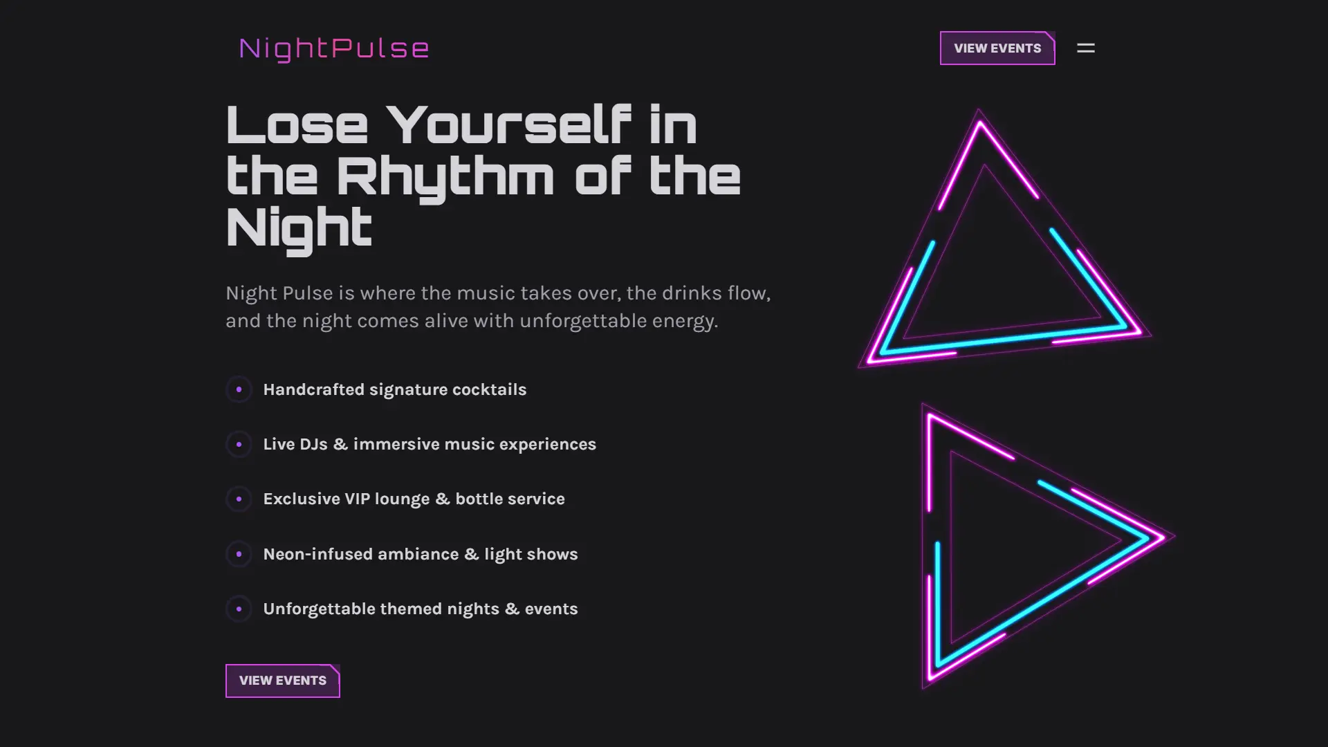 Nightclub Website - Eye-catching Night CLub and Bar website with Next.js and Framer Motion