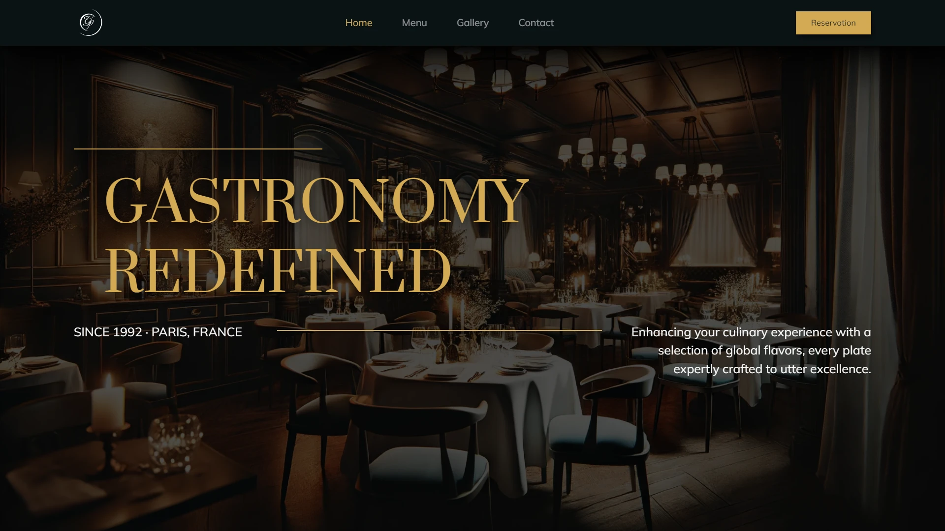 Fine Dining Website - Custom-built website with online menu and reservation system